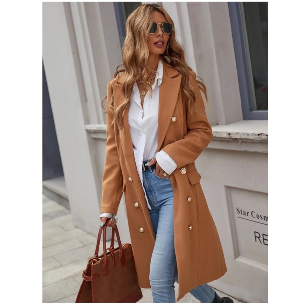 Double Breasted Camel Jacket - Picture 3 of 6